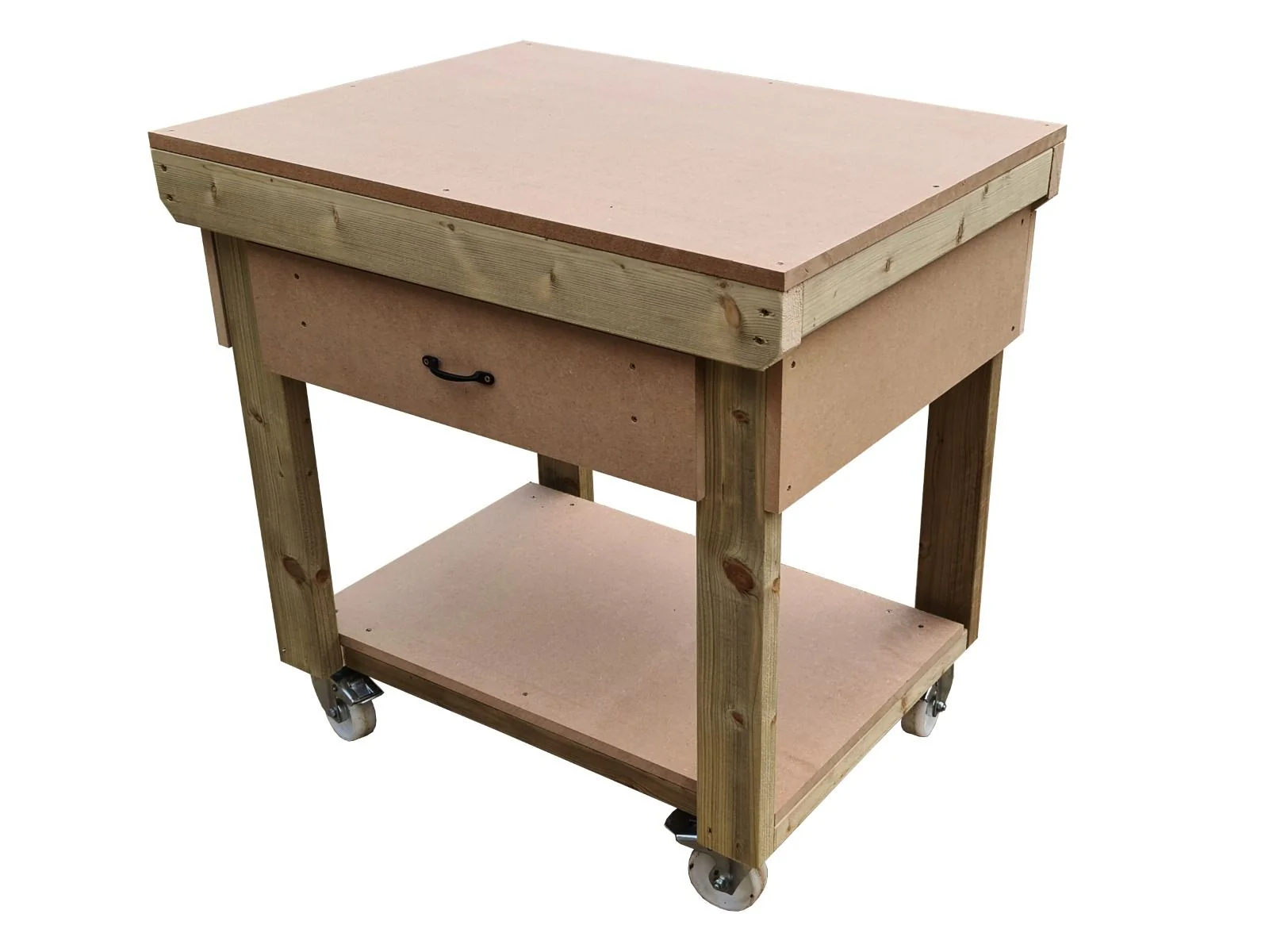 Wooden MDF workbench, tool cabinet with drawer (V.1) with wheels - Image 3