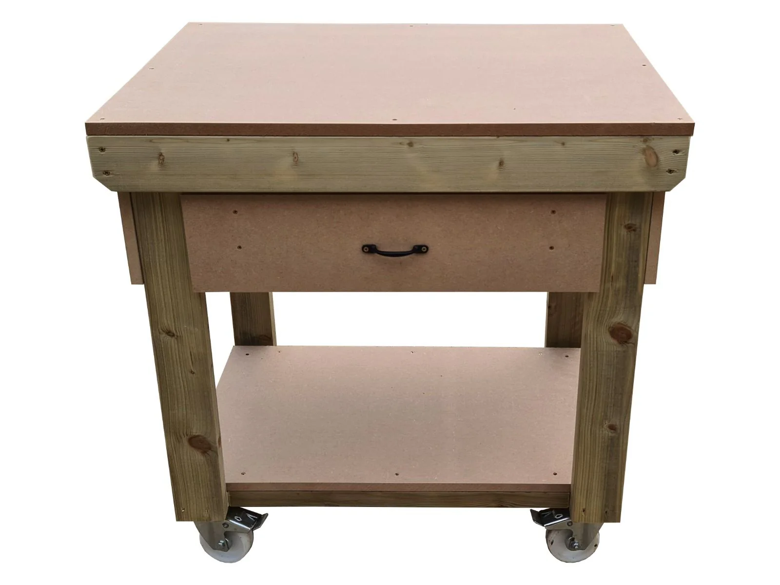 Wooden MDF workbench, tool cabinet with drawer (V.1) with wheels - Image 5