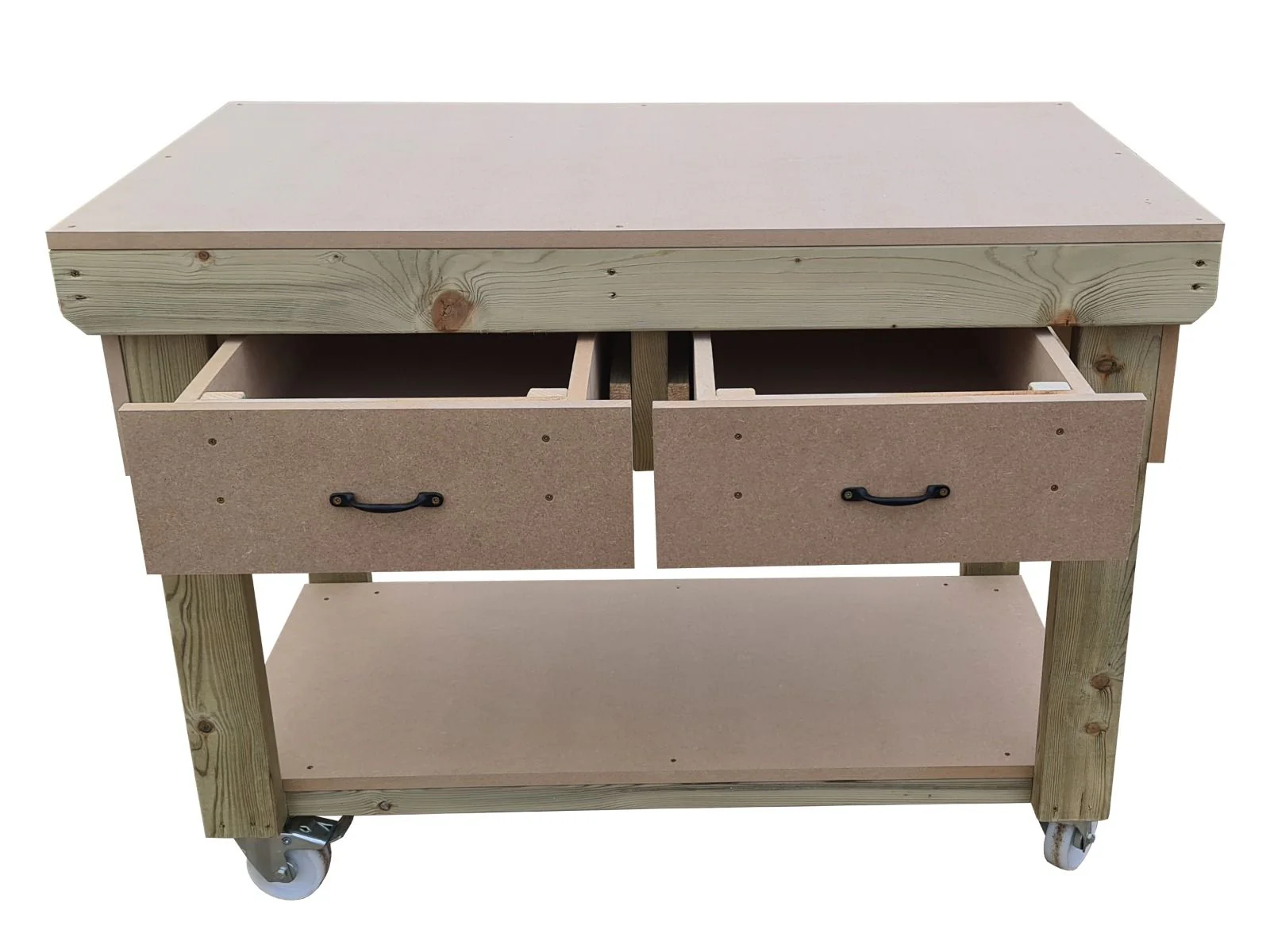 Wooden MDF workbench, tool cabinet with drawer (V.1) with wheels - Image 6