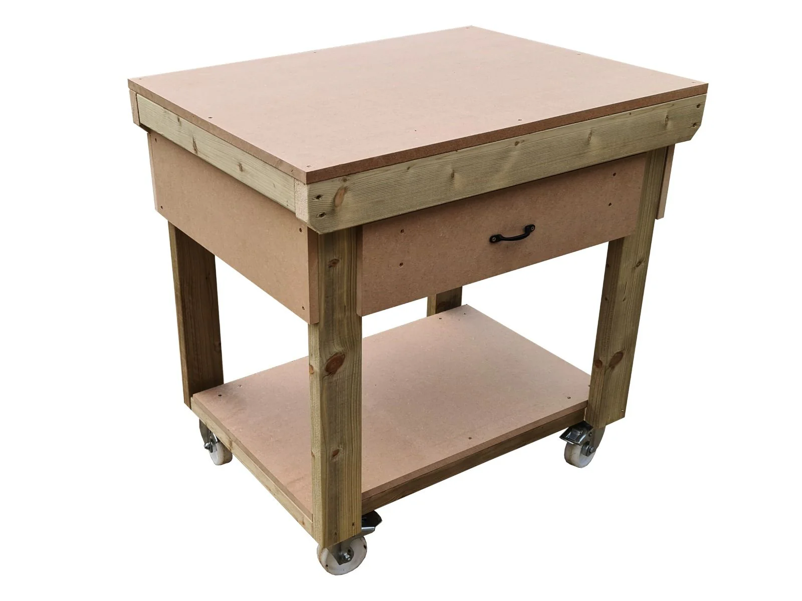 Wooden MDF workbench, tool cabinet with drawer (V.1) with wheels - Image 8