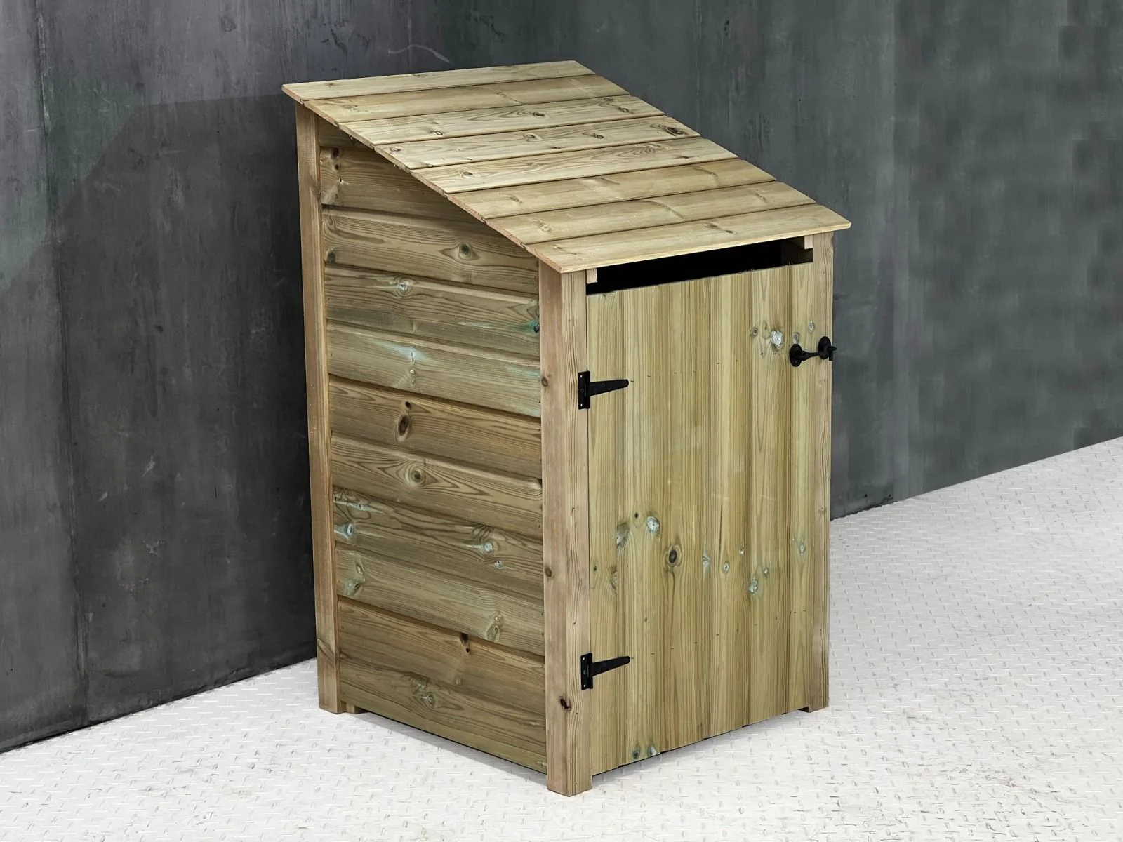 Wooden Premium Tongue/Groove Log Store with Door and Shelf (W-79cm, H-126cm or H-180cm, D-88cm) - Image 8