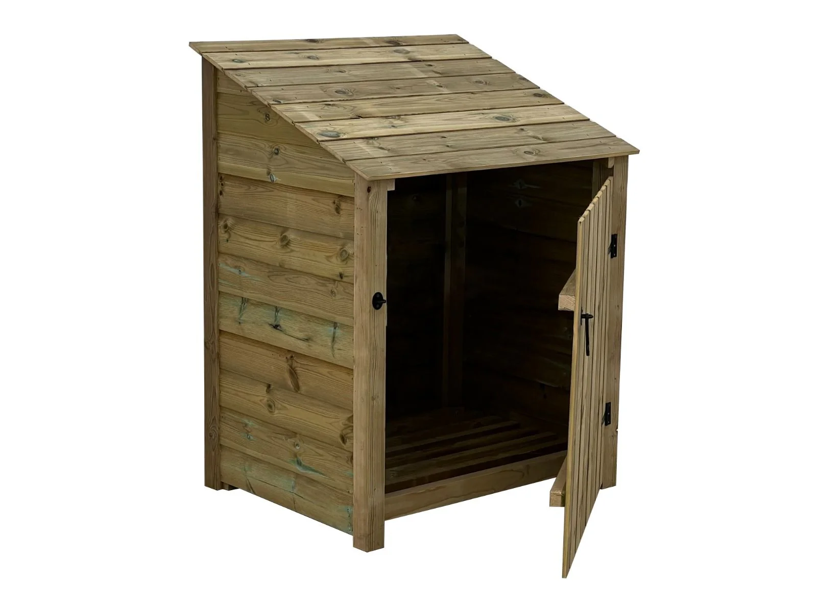 Wooden Premium Tongue/Groove Log Store with Door (W-99cm, H-126cm or H-180cm, D-88cm) - Image 8