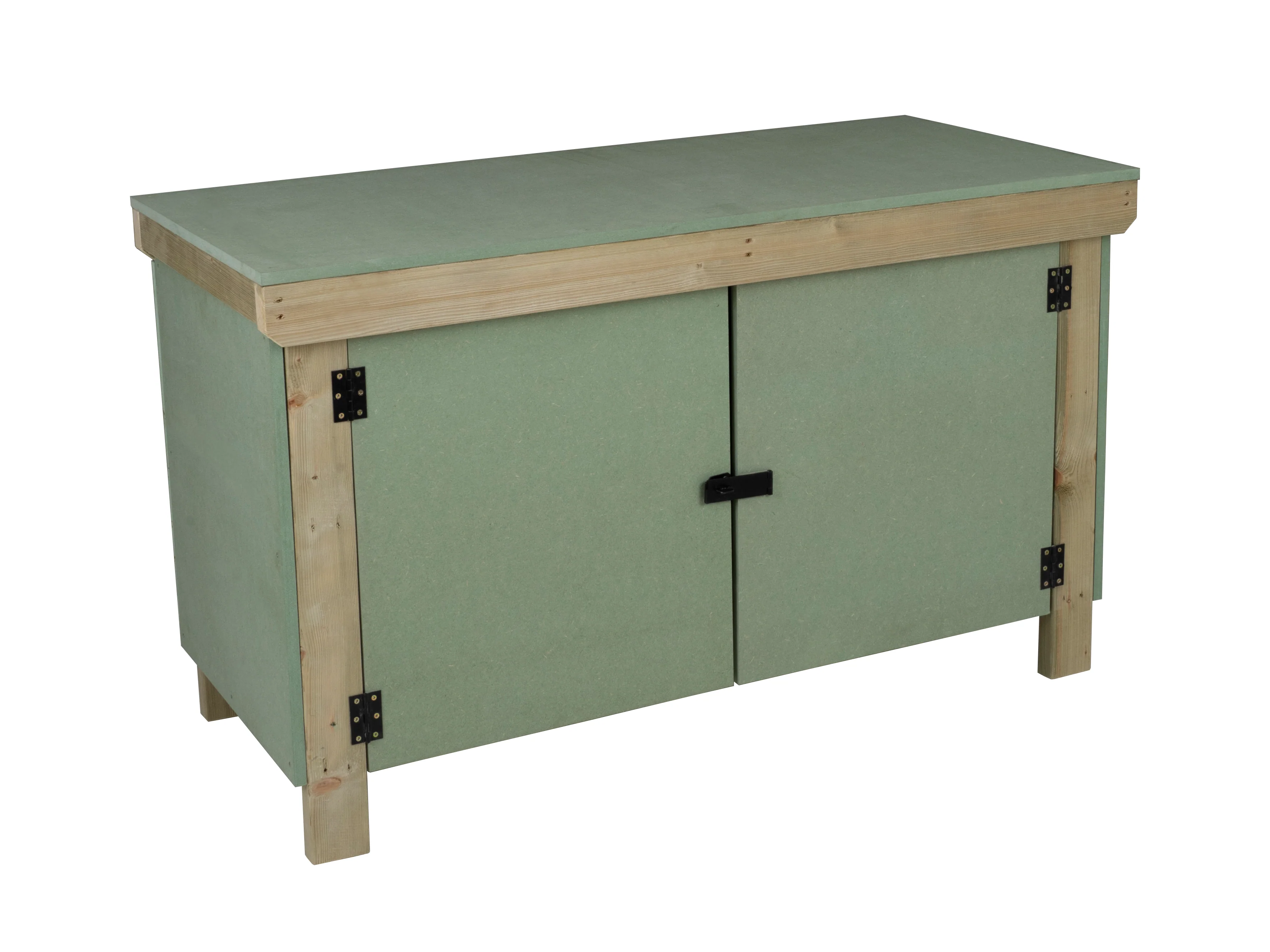 Wooden UniMDF Moisture Resistant Workbench With Lockable Cupboard (V.9)