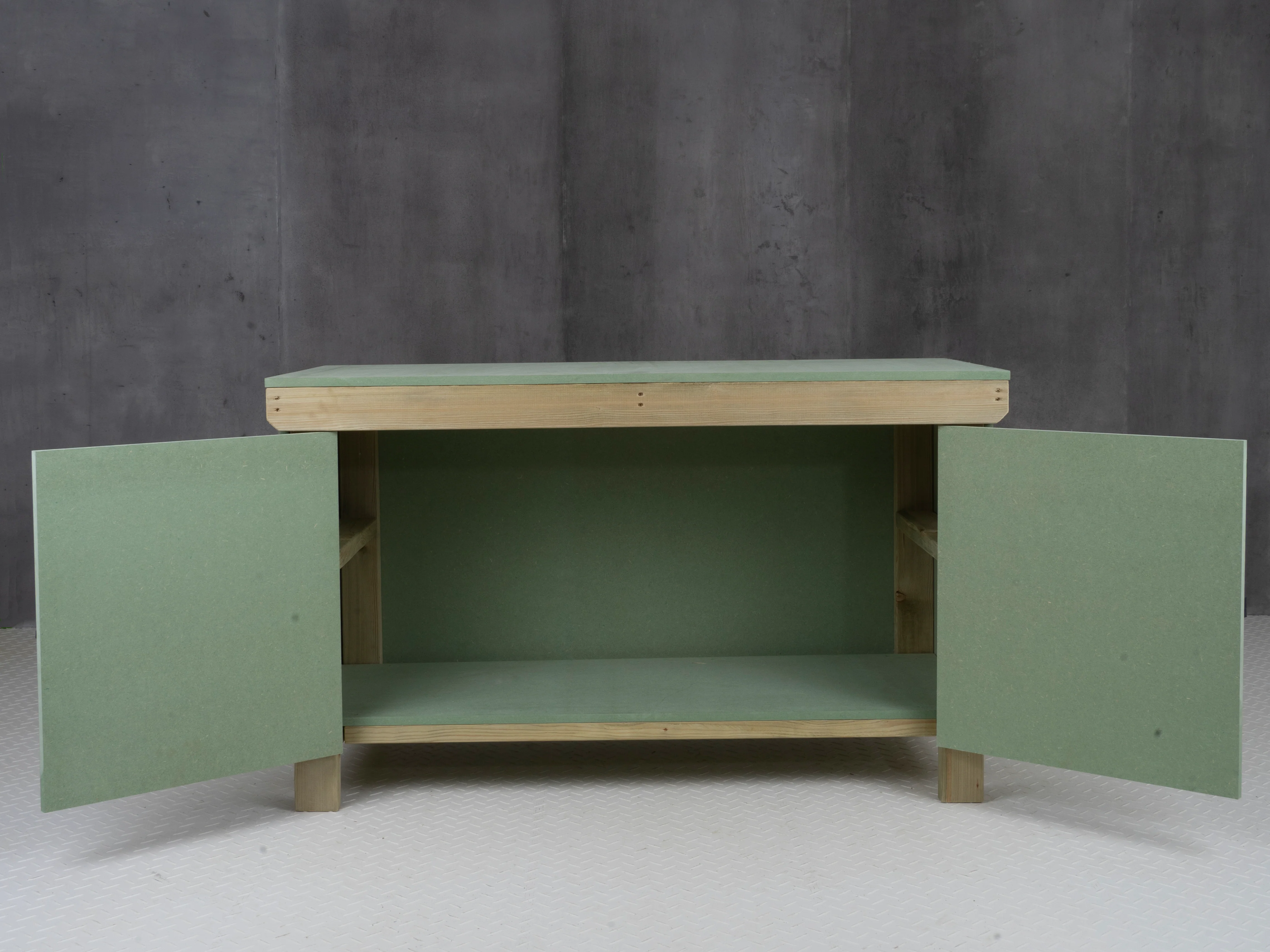 Wooden UniMDF Moisture Resistant Workbench With Lockable Cupboard (V.9) - Image 10