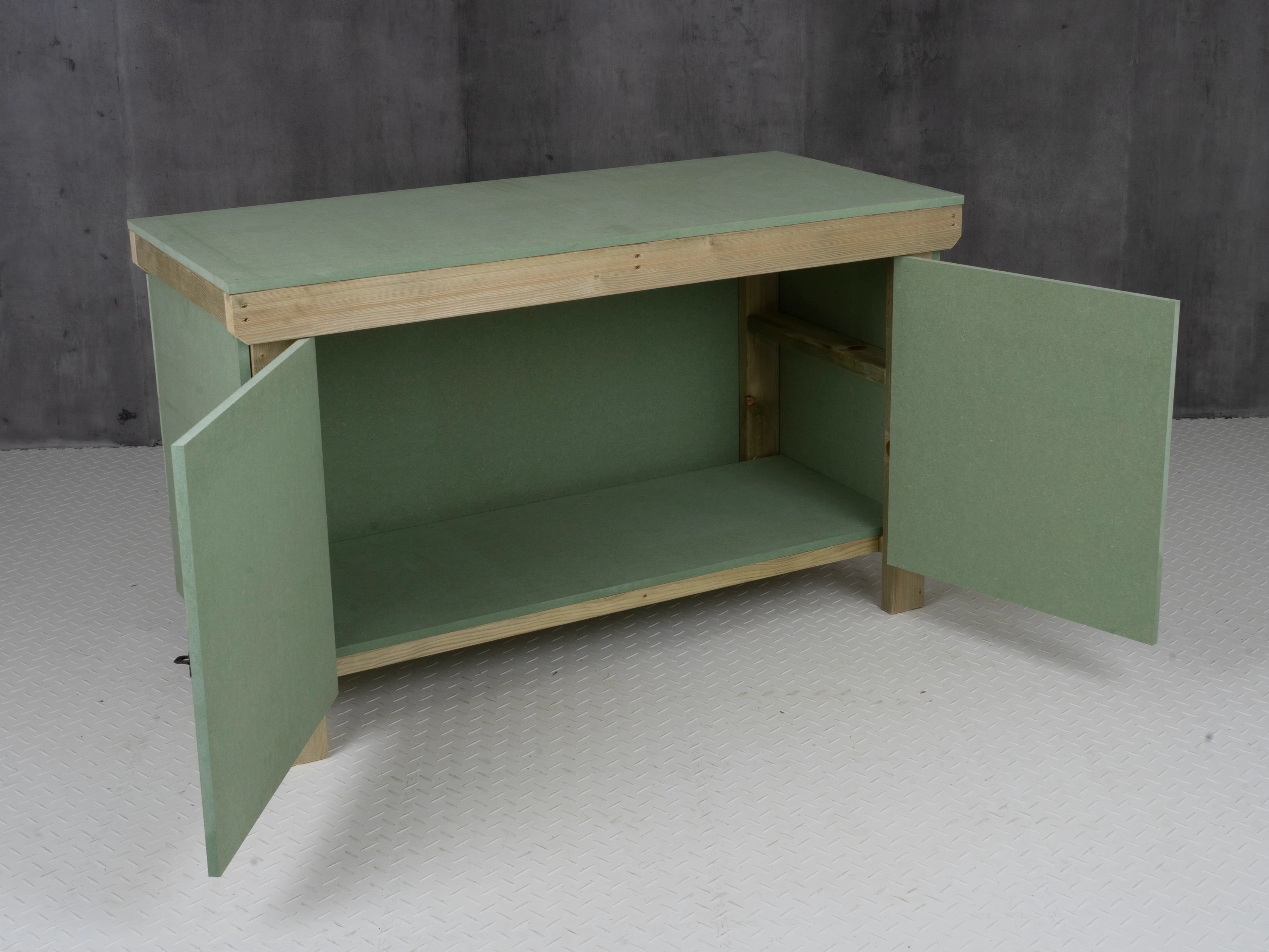 Wooden UniMDF Moisture Resistant Workbench With Lockable Cupboard (V.9) - Image 9
