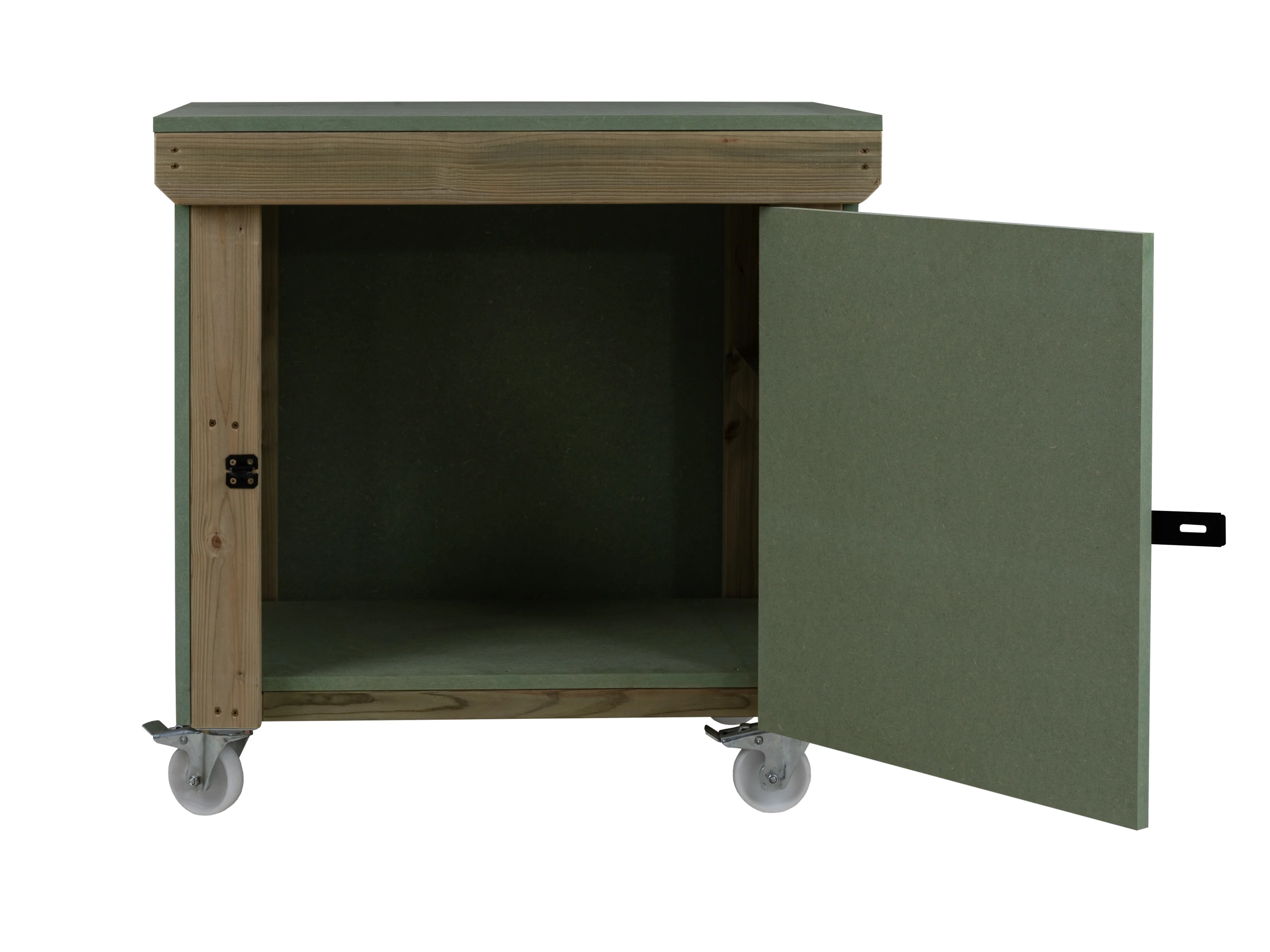 Wooden UniMDF Moisture Resistant Workbench With Lockable Cupboard (V.9) With Wheels - Image 6