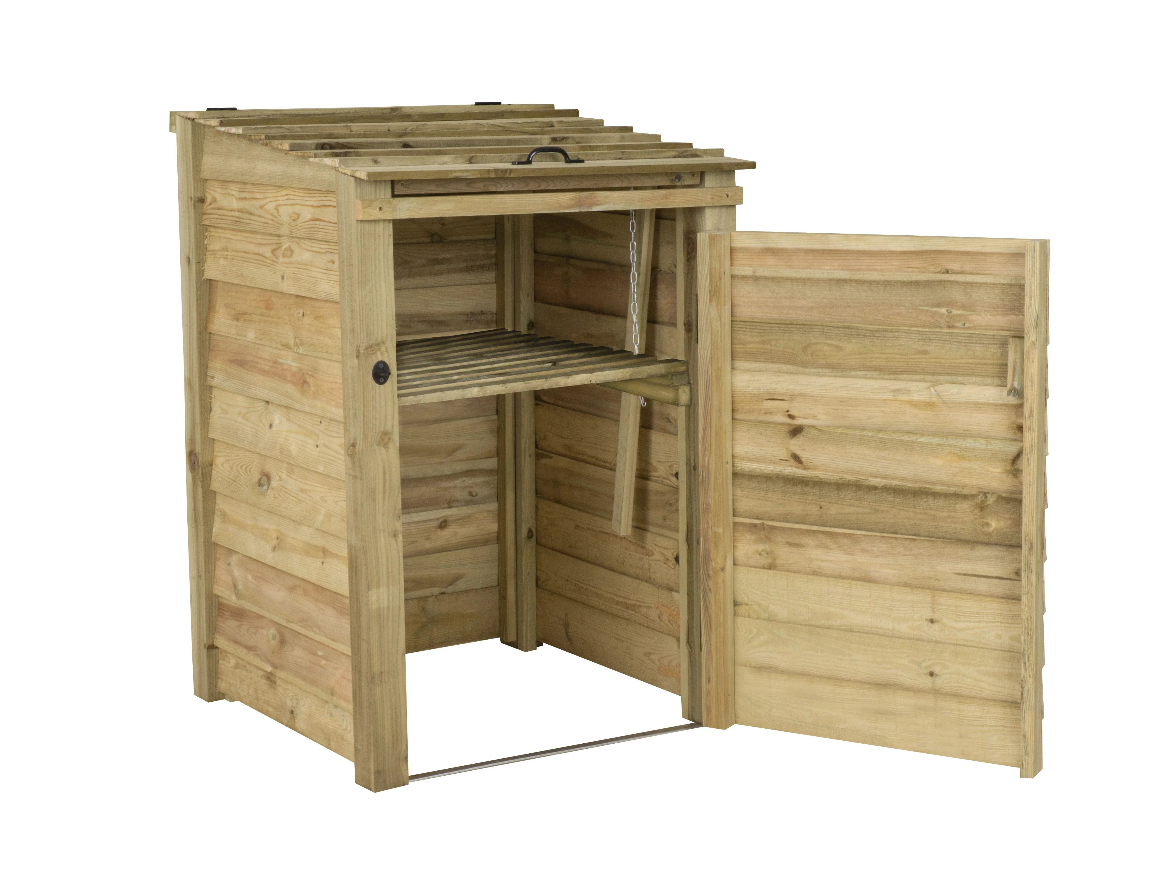 Wooden Wheelie Bin Store, Natural Finish - Image 10