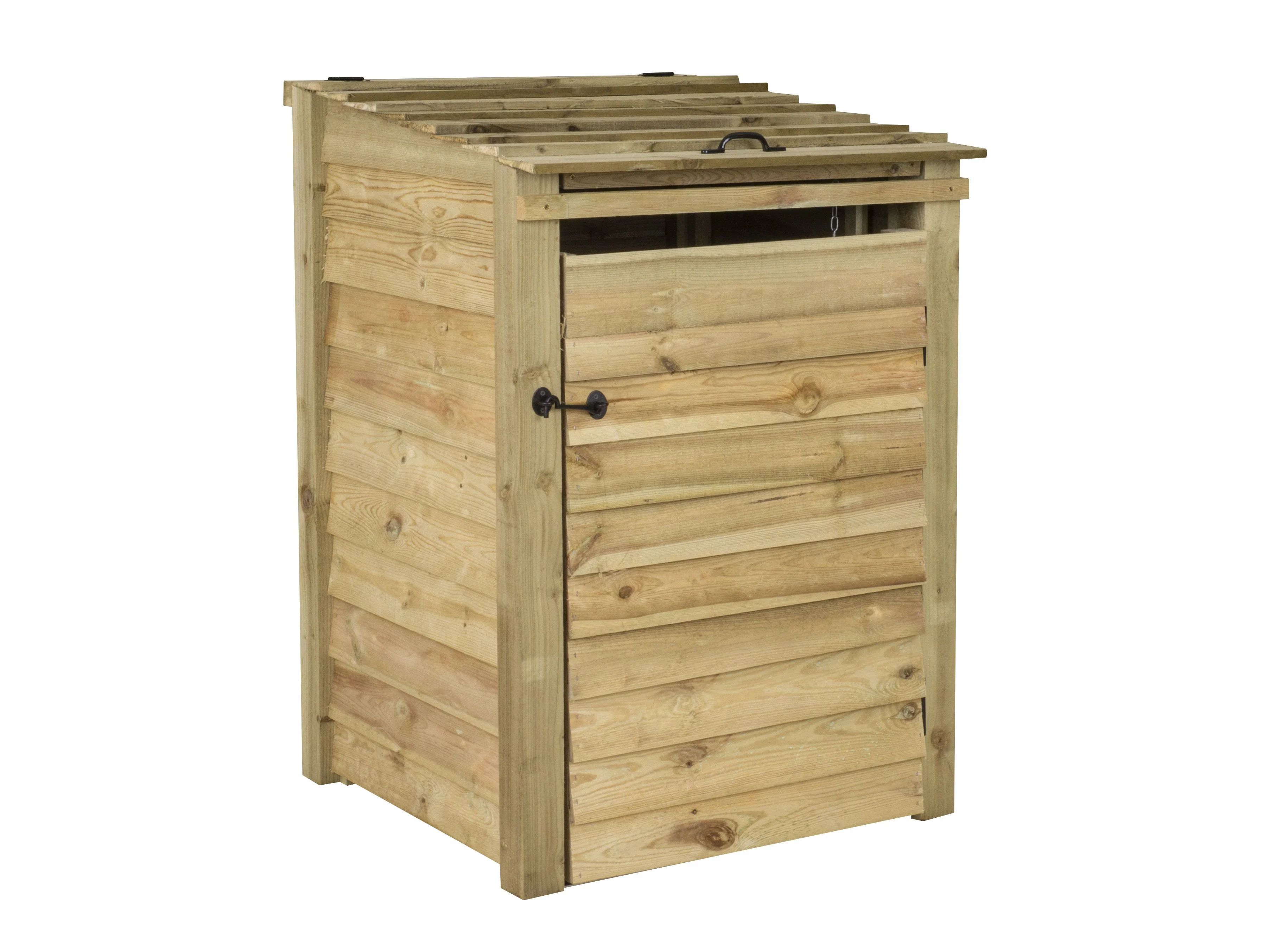 Wooden Wheelie Bin Store, Natural Finish - Image 9