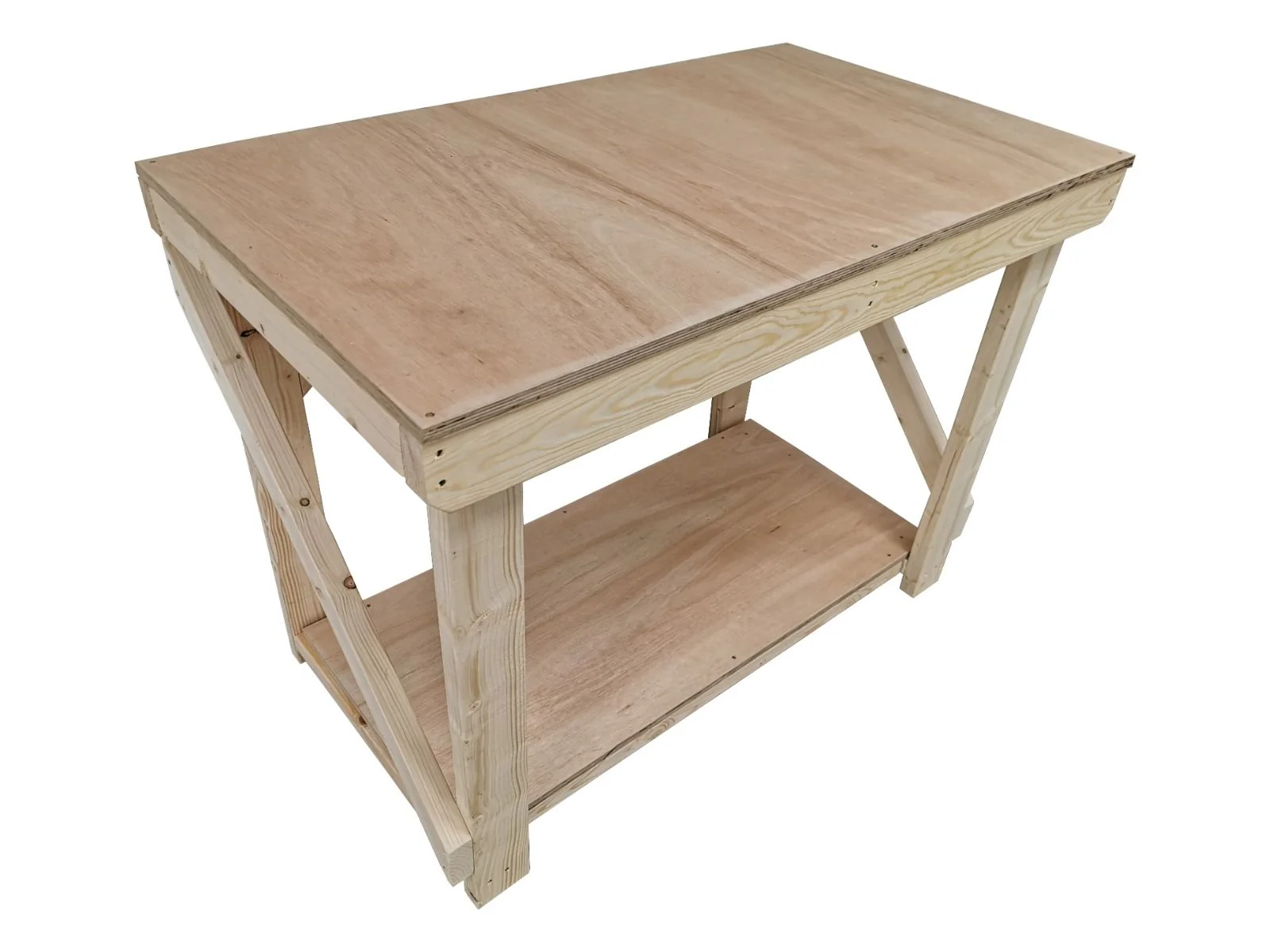 Wooden Workbench 18mm Eucalyptus Hardwood Top Work Station